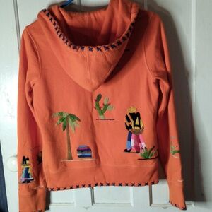 Lucky Brand Orange Embroidered Jacket